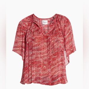 Isabel Marant Etoile Neslya Printed Georgette Top